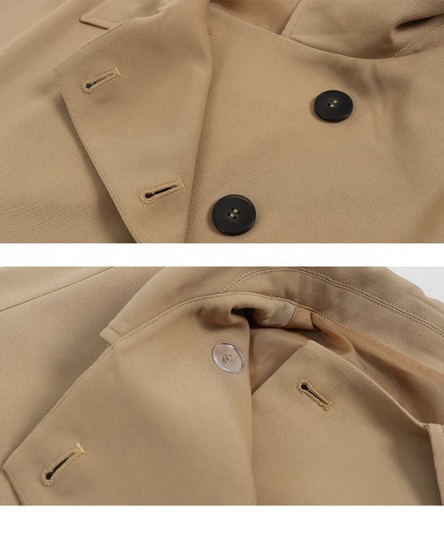 スカラップデザインケープトレンチコート（トレンチコート