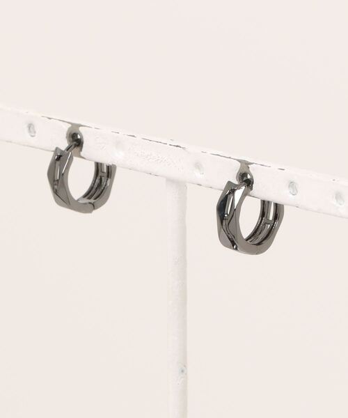 Burner（バーナー）の「【OKUOKU　0909】シンプル ピアス 両耳用 oku-pierce-667607463664-4A（ピアス（両耳用）・メンズ・ブラック/シルバー・FREE）」の4枚目の写真