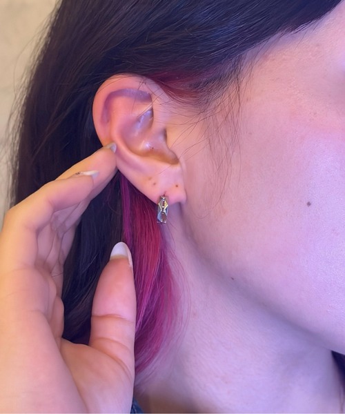 Burner（バーナー）の「【OKUOKU　0909】シンプル ピアス 両耳用 oku-pierce-667607463664-4A（ピアス（両耳用）・メンズ・ブラック/シルバー・FREE）」の10枚目の写真