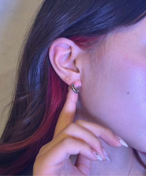 Burner（バーナー）の「【OKUOKU　0909】シンプル ピアス 両耳用 oku-pierce-667607463664-4A（ピアス（両耳用）・メンズ・ブラック/シルバー・FREE）」の11枚目の写真