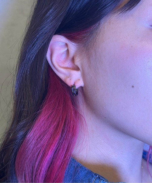 Burner（バーナー）の「【OKUOKU　0909】シンプル ピアス 両耳用 oku-pierce-667607463664-4A（ピアス（両耳用）・メンズ・ブラック/シルバー・FREE）」の7枚目の写真