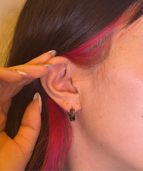 Burner（バーナー）の「【OKUOKU　0909】シンプル ピアス 両耳用 oku-pierce-667607463664-4A（ピアス（両耳用）・メンズ・ブラック/シルバー・FREE）」の8枚目の写真