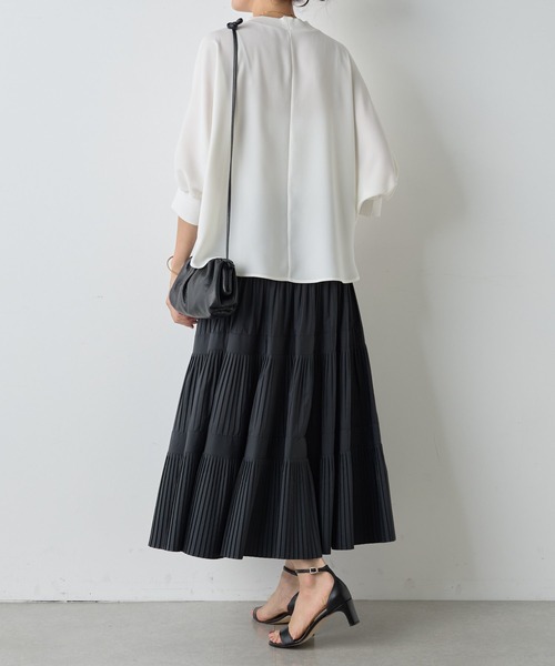 ビアズリー ニットコンビブラウス ブラック Amazon | [BEARDSLEY] [ビアズリー] ニットコンビブラウス