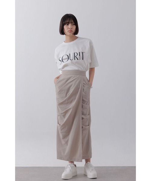 【セール】ナイロンサイドドレープスカート（スカート）｜Limue（リミュ）