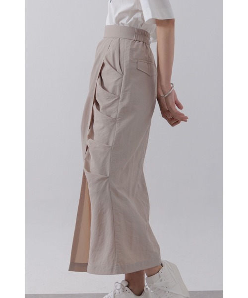 【セール】ナイロンサイドドレープスカート（スカート）｜Limue（リミュ）