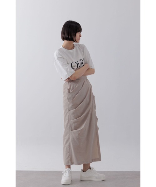 【セール】ナイロンサイドドレープスカート（スカート）｜Limue（リミュ）