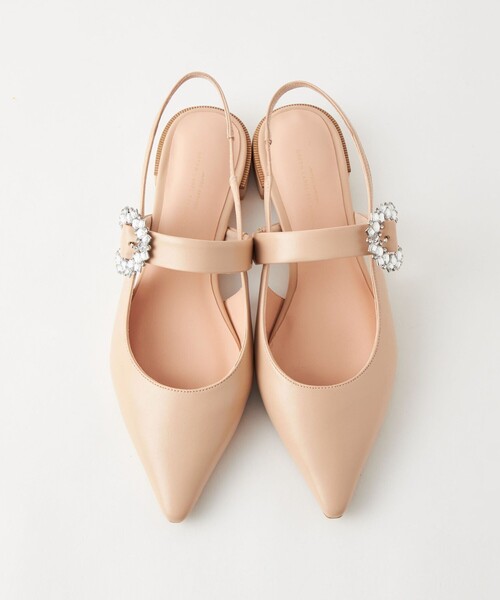 green label relaxing（グリーンレーベルリラクシング）の「ポインテッド ビジュー バックストラップ シューズ（1.5cmヒール）（パンプス・レディース・シルバー/ブラック/ベージュ・24.5cm/24cm/23.5cm/23cm）」の16枚目の写真