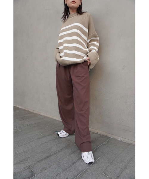 ENCIRCLE(エンサークル)の「【ENCIRCLE/エンサークル】Cool pants tro/クールパンツトロ(スラックス)(スラックス・レディース・チャコールグレー/ブラウン・1/2)」の15枚目の写真