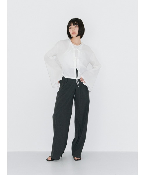 ENCIRCLE(エンサークル)の「【ENCIRCLE/エンサークル】Cool pants tro/クールパンツトロ(スラックス)(スラックス・レディース・チャコールグレー/ブラウン・1/2)」の19枚目の写真