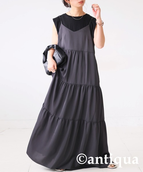 antiqua（アンティカ）の「配色ステッチタンクトップ（タンクトップ・レディース・ブラウン系その他/ホワイト×ホワイト/ブラック×パープル/ブラック×ブラック/グリーン系その他/ホワイト×ネイビー・LXL/ML）」の19枚目の写真