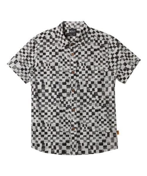 Quiksilver（クイックシルバー）の「SATURN DISTORT SS YO/クイックシルバーキッズ半袖総柄シャツ（シャツ/ブラウス・キッズ・ブラック・160/150/140/130）」の9枚目の写真