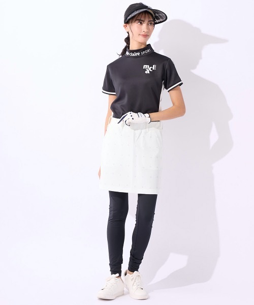 ブラウス シャツ 「marie claire/マリ.クレール」レディース半袖モックネックシャツ　ゴルフ レディース Marie Claire ブラウス シャツ 「marie claire/マリ.クレール