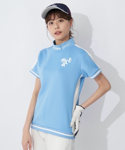 ナナ 新品 マリクレールゴルフ セットアップ モックネック 半袖シャツ セール】【marie claire/マリ.クレール】レディースモックネック