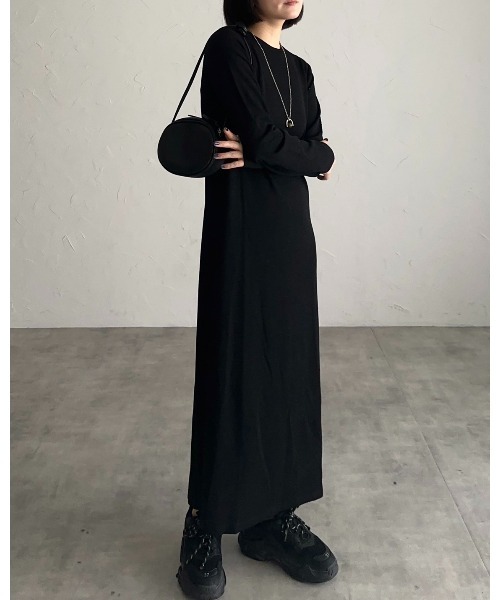 バックオープンロングスリーブワンピース（ワンピース）｜leimn