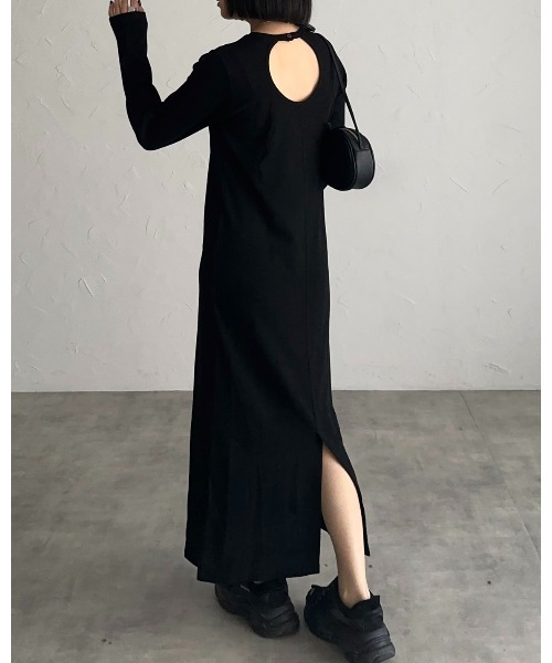 バックオープンロングスリーブワンピース（ワンピース）｜leimn