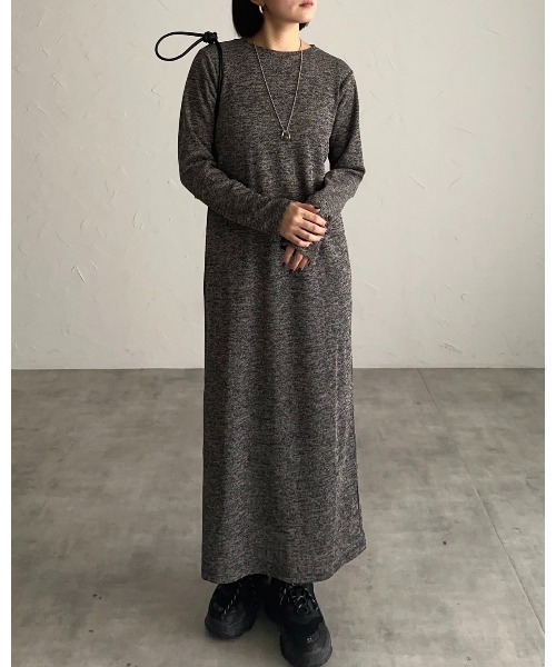 バックオープンロングスリーブワンピース（ワンピース）｜leimn