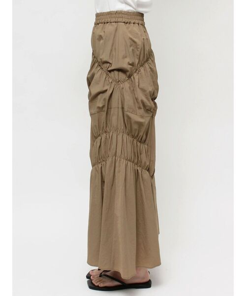 Ungrid（アングリッド）の「ランダムギャザースカート（スカート・レディース・アイボリー/チャコールグレー/ベージュ・FREE）」の5枚目の写真