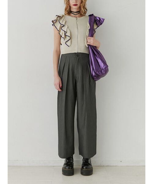 jouetie（ジュエティ）の「ZIPフリルラメニット（ニット/セーター・レディース・ブラック/レッド/ピンク/アイボリー・MEDIUM）」の14枚目の写真