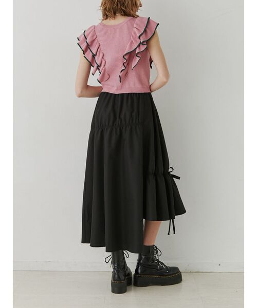 jouetie（ジュエティ）の「ZIPフリルラメニット（ニット/セーター・レディース・ブラック/レッド/ピンク/アイボリー・MEDIUM）」の21枚目の写真