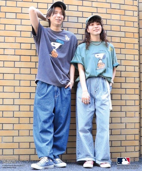 再入荷】MLB×PEANUTSコラボ BIGTEE/ドジャース・ヤンキース