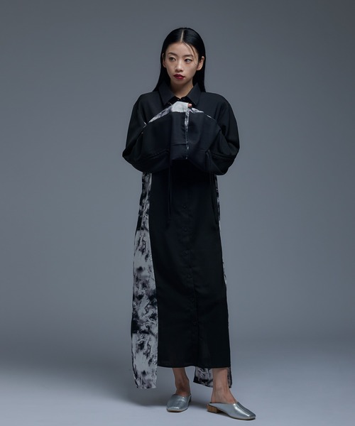 Ellno de Mavie（エルノデメヴィ）の「シャーリングサイドガラワンピース（ワンピース・レディース・グリーン系その他/ブラック・FREE）」の4枚目の写真