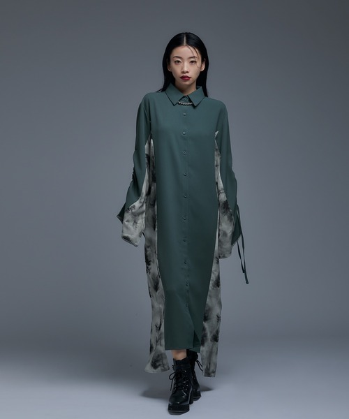 Ellno de Mavie（エルノデメヴィ）の「シャーリングサイドガラワンピース（ワンピース・レディース・グリーン系その他/ブラック・FREE）」の7枚目の写真