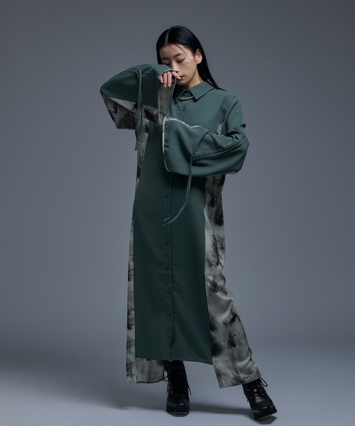 Ellno de Mavie（エルノデメヴィ）の「シャーリングサイドガラワンピース（ワンピース・レディース・グリーン系その他/ブラック・FREE）」の8枚目の写真