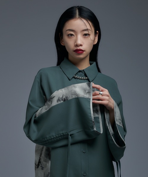 Ellno de Mavie（エルノデメヴィ）の「シャーリングサイドガラワンピース（ワンピース・レディース・グリーン系その他/ブラック・FREE）」の10枚目の写真