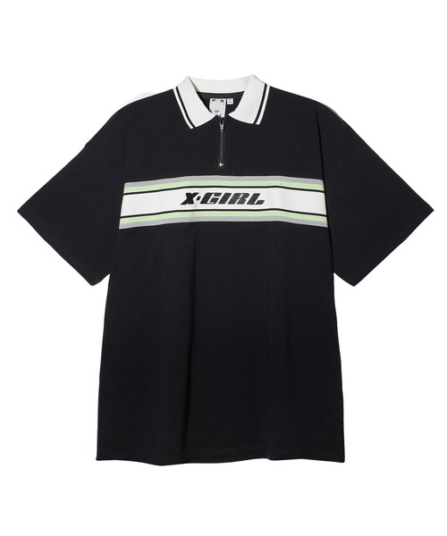 【セール】STRIPE AND LOGO LOGO OVERSIZED POLO DRESS（ワンピース）｜X-girl（エックスガール） mdprevattcaulkingandwaterproofing.com