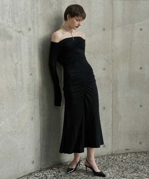 JOSE MOON(ジョゼムーン)の「GATHER DRAPE CUT DRESS/ギャザー JOSE MOON(ジョゼムーン)の「GATHER DRAPE CUT DRESS/ギャザー