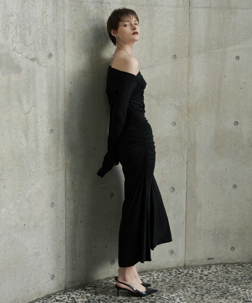 JOSE MOON（ジョゼムーン）の「GATHER DRAPE CUT DRESS/ギャザー