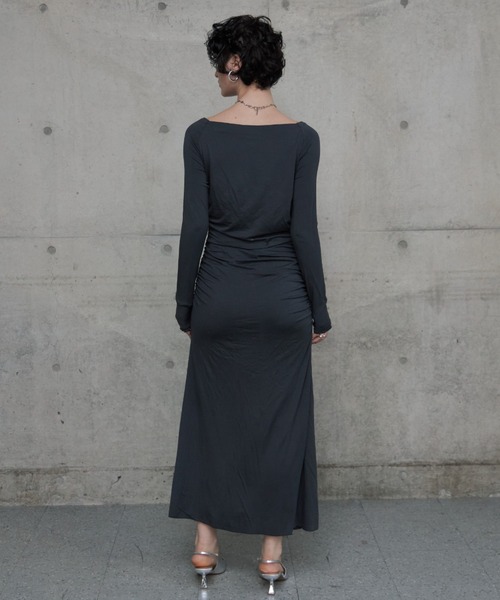 レア★新品⬛︎DEAN&DELUCA⬛︎BEAMS⬛︎割烹着ドレス⬛︎コラボ⬛︎ワンピース YOKO CHAN ヨーコチャン サテンサーキュラードレス ワンピース