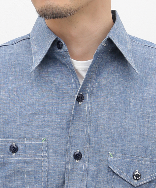BIG YANK(ビッグヤンク)の「【BIG YANK / ビッグヤンク】1935 ORIGINAL CHAMBRAY(シャツ/ブラウス・メンズ・アイボリー/ブルー系その他・15 /17/16)」の7枚目の写真
