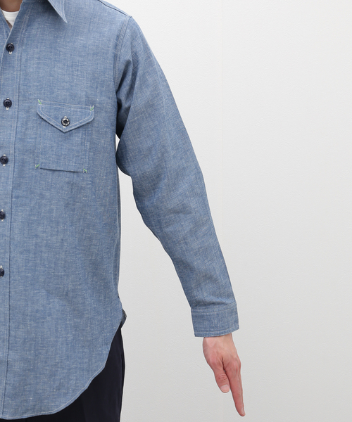 BIG YANK(ビッグヤンク)の「【BIG YANK / ビッグヤンク】1935 ORIGINAL CHAMBRAY(シャツ/ブラウス・メンズ・アイボリー/ブルー系その他・15 /17/16)」の9枚目の写真