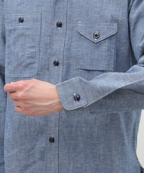 BIG YANK(ビッグヤンク)の「【BIG YANK / ビッグヤンク】1935 ORIGINAL CHAMBRAY(シャツ/ブラウス・メンズ・アイボリー/ブルー系その他・15 /17/16)」の10枚目の写真