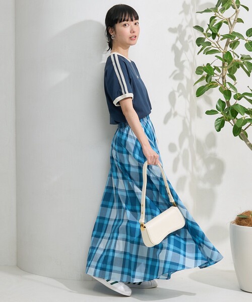 FREAK'S STORE(フリークスストア)の「レースライン リンガーTシャツ(Tシャツ/カットソー・レディース・オフホワイト/チャコールグレー/ネイビー/イエロー・フリ-)」の10枚目の写真