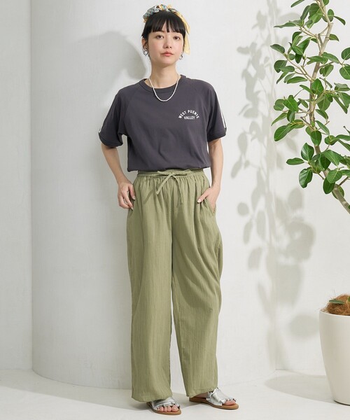 FREAK'S STORE(フリークスストア)の「レースライン リンガーTシャツ(Tシャツ/カットソー・レディース・オフホワイト/チャコールグレー/ネイビー/イエロー・フリ-)」の21枚目の写真