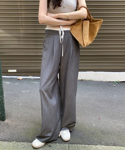 Mela（メラ）の「STRIPE TROUSERS（スラックス・レディース・グレー/ネイビー・S/M/L）」の20枚目の写真