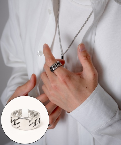 improves（インプローブス）の「ワイドリング（リング・メンズ・シルバー/シルバー系2/シルバー系4/シルバー系/シルバー系1/シルバー系3・MEDIUM/LARGE/X-LARGE）」の5枚目の写真