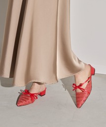 リボンメッシュミュール