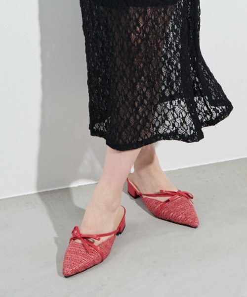 paravion（パラビオン）の「リボンメッシュミュール（サンダル・レディース・アイボリー/レッド・SMALL/MEDIUM/LARGE）」の12枚目の写真