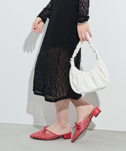 paravion（パラビオン）の「リボンメッシュミュール（サンダル・レディース・アイボリー/レッド・SMALL/MEDIUM/LARGE）」の13枚目の写真