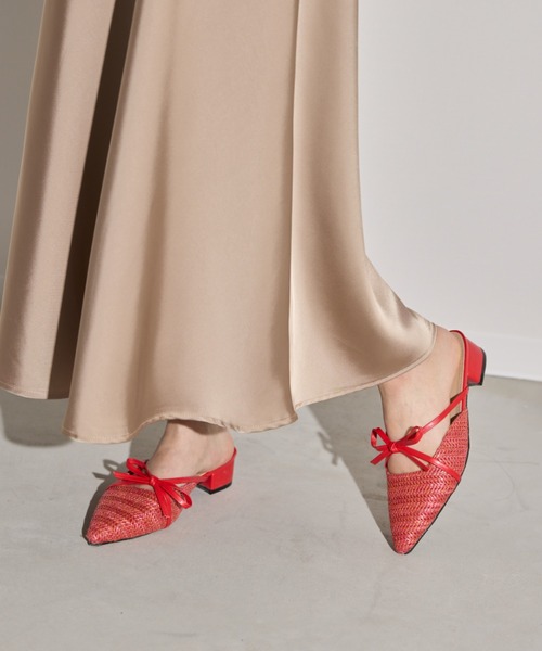 paravion（パラビオン）の「リボンメッシュミュール（サンダル・レディース・アイボリー/レッド・SMALL/MEDIUM/LARGE）」の14枚目の写真