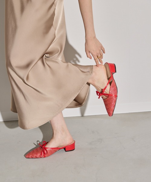 paravion（パラビオン）の「リボンメッシュミュール（サンダル・レディース・アイボリー/レッド・SMALL/MEDIUM/LARGE）」の15枚目の写真