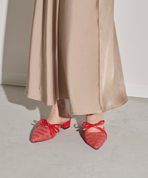 paravion（パラビオン）の「リボンメッシュミュール（サンダル・レディース・アイボリー/レッド・SMALL/MEDIUM/LARGE）」の16枚目の写真