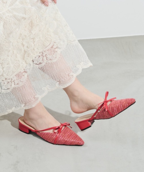 paravion（パラビオン）の「リボンメッシュミュール（サンダル・レディース・アイボリー/レッド・SMALL/MEDIUM/LARGE）」の20枚目の写真