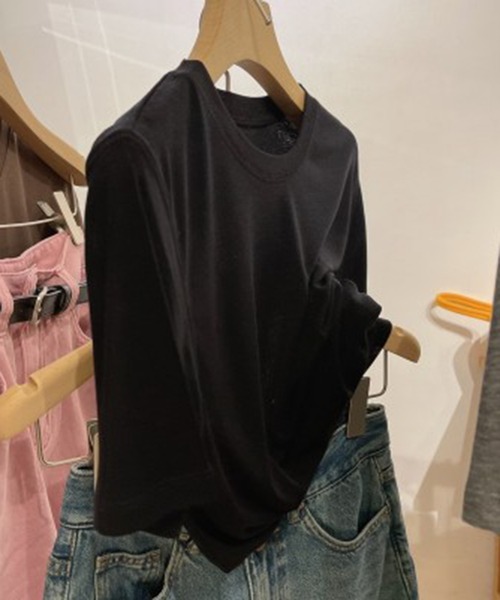 BANICO（バニコ）の「【Banico】クルーネック半袖ニットTシャツ (SS)（Tシャツ/カットソー・レディース・ホワイト/グレー/ブラック/ベージュ・FREE）」の16枚目の写真