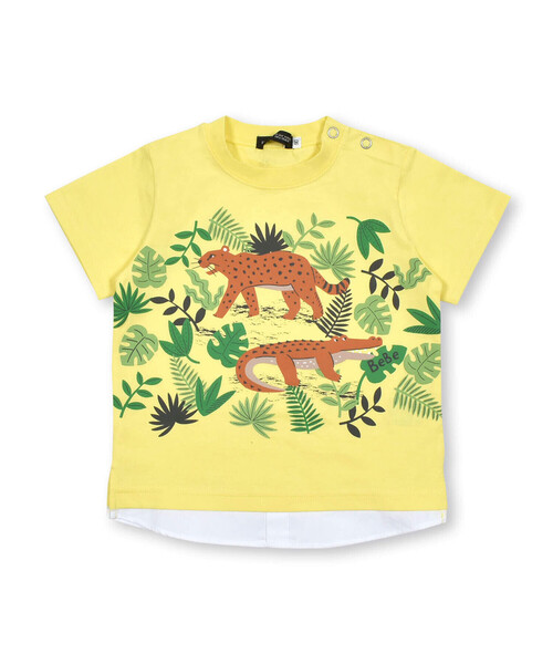 アニマルプリント半袖T(rhino) Rhino Rhinoceros Retro Vintage WIld Animal Kids Men Women