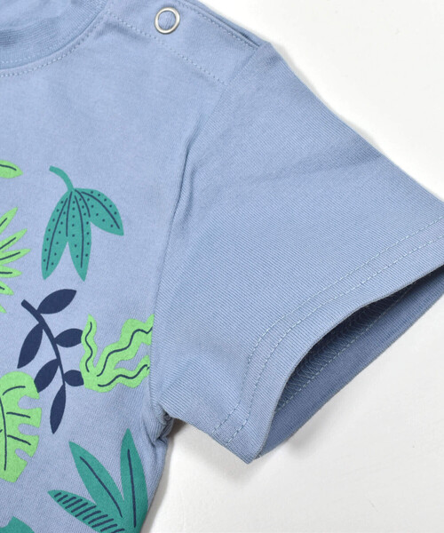 BeBe（ベベ）の「ジャングルアニマルプリントレイヤード風Tシャツ(80~90cm)（Tシャツ/カットソー・キッズ・イエロー/ブルー・80ｃｍ/90cm）」の6枚目の写真