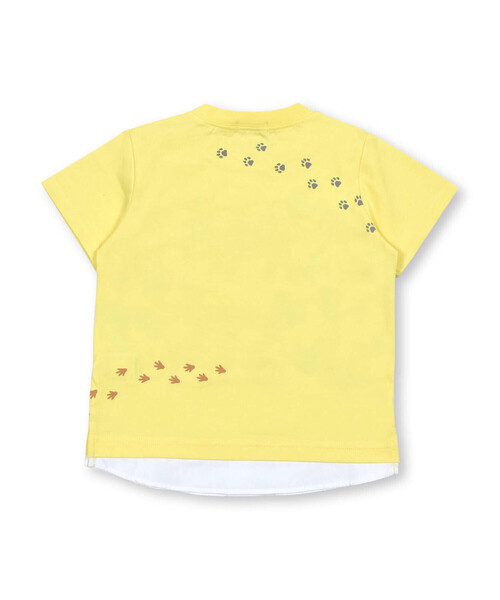 BeBe（ベベ）の「ジャングルアニマルプリントレイヤード風Tシャツ(80~90cm)（Tシャツ/カットソー・キッズ・イエロー/ブルー・80ｃｍ/90cm）」の13枚目の写真